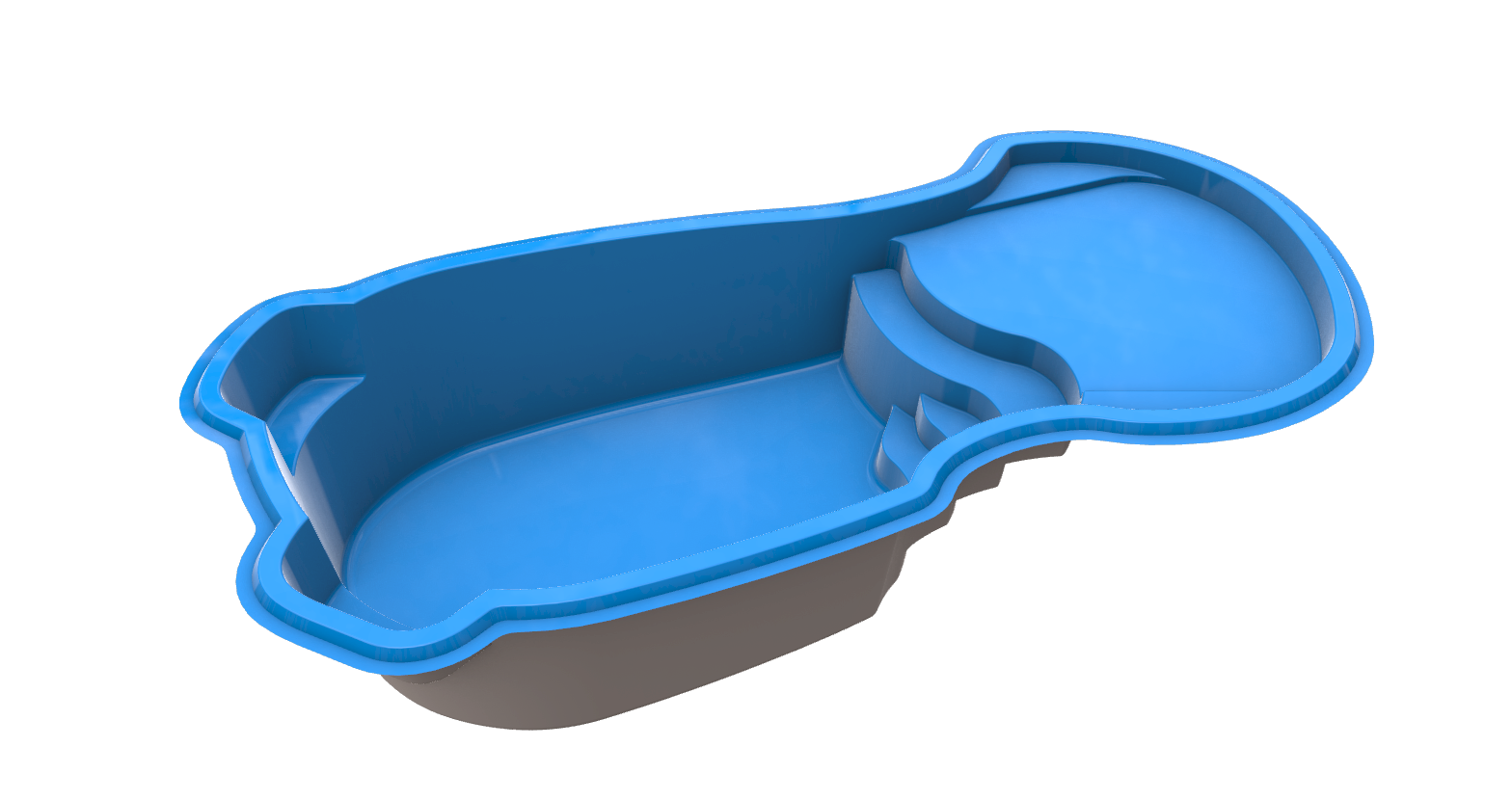 Costa Beach 3D model render 2